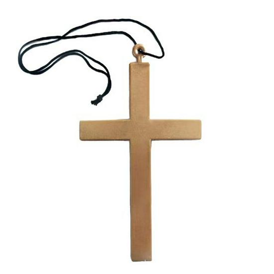 Gold-plated Silver Cross Halloween Cosplay Priest/Nun Costume Prop