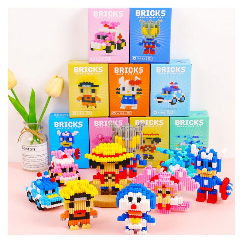 Children's Cartoon Micro Building Blocks - Educational Assemble & Collect Figures