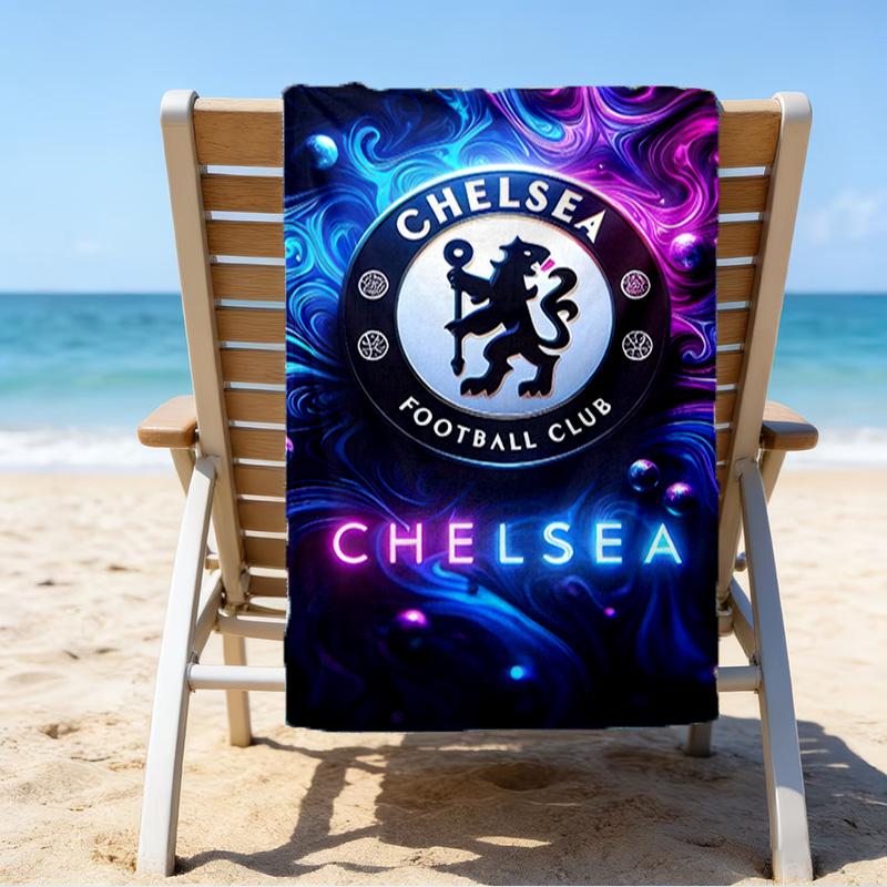 Chel-sea Fc Printed Beach Towel, Super Soft Microfiber, Perfect Gift Birthday, for Pool, Beach, Travel, for family and friends