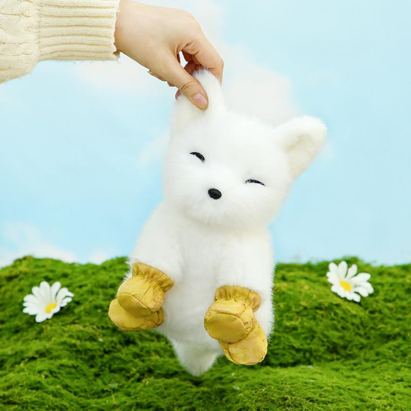 Fox Sitting Animal Posture Plush Toy Stuffed Doll Cartoon Style Children Gift