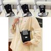 Pu Diamond Embellished Small Square Crossbody Bag For Daily Use