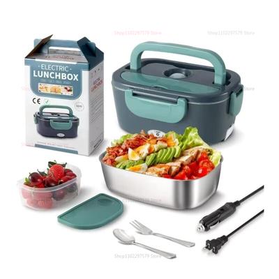 Electric Heated Lunch Box For Office And Dorm Use Self Heating Thermal Insulated Microwave Safe Food Warmer Portable Meal Steame