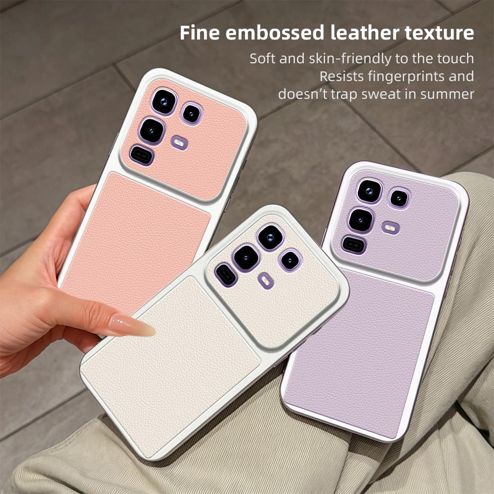 Für Infinix Note 50 Pro+ Hülle Infinix Note 50 Pro Note 50s Note 50x Cover Leder Luxus Linsenschutz Mattes Leder Rückseite Abdeckung