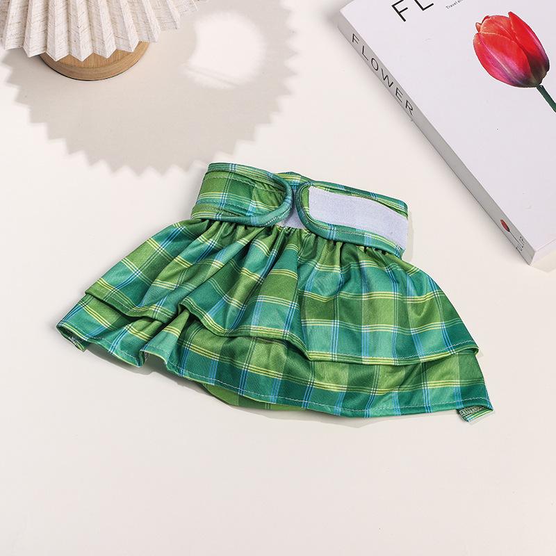 

Клетчатые моющиеся подгузники для маленьких собак XS: Waist 20-30