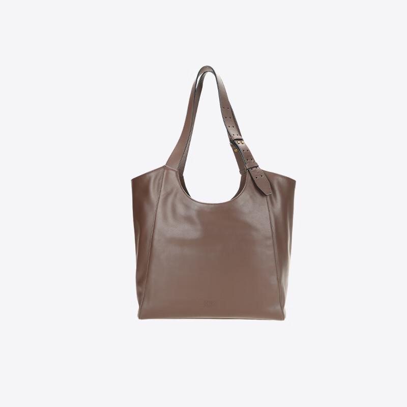 PINKO Soft Leather Large Capacity Commuter Tote Bag