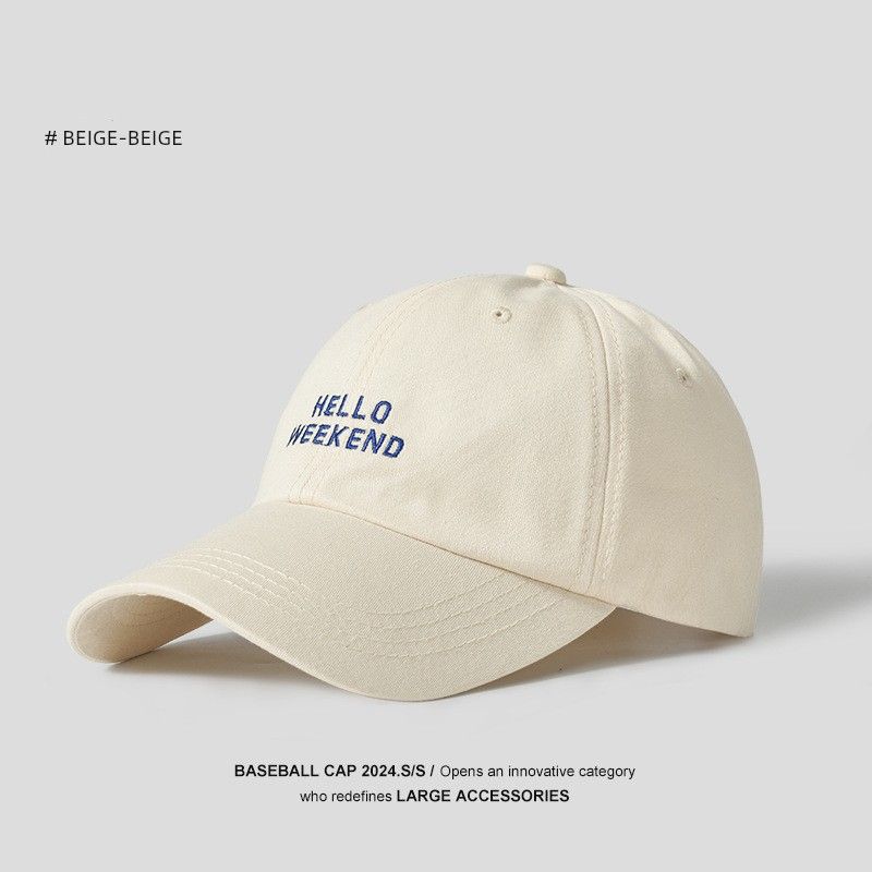 

Peaked Cap Women s Spring and Summer Easiest for Match Face-Looking Small Big Head Circumference Sun Protection Sun Shade Wide Brim Baseball Hat Men Beige One size