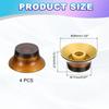 uxcell 4pcs Guitar Top Hat Bell Knobs Amber Volume Tone Control Knobs for Electric Guitars and Basses