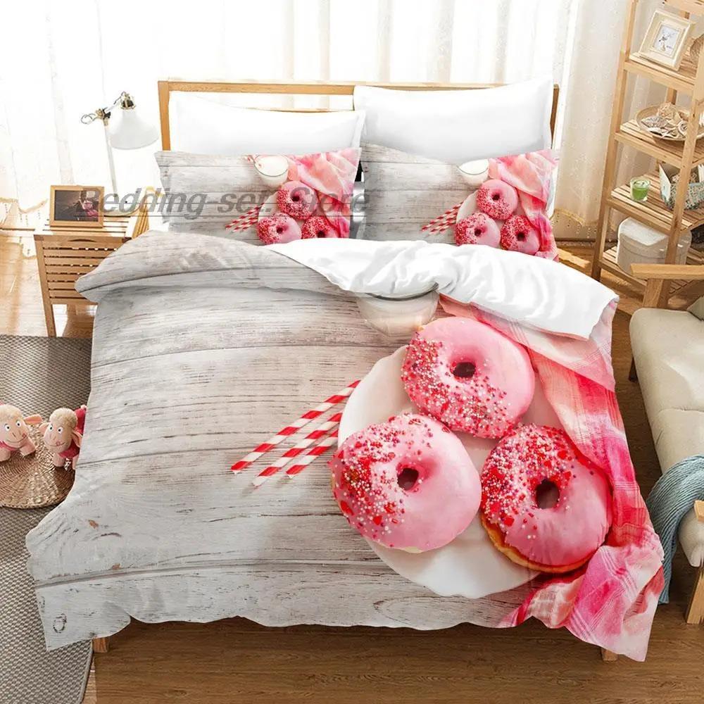 Mis Pastelitos Bedding Collection Single Twin Full Queen King Size Bed Collection Aldult Kid Bedroom Duvetcover Collections 3D Anime Bed Sheet Set