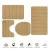 4Pcs/Set Memory Foam Bath Mat Soft Microfiber Bathroom Rugs Non-Slip Thick Toilet Mats Machine Washable Water Absorption Universal Bathroom Set
