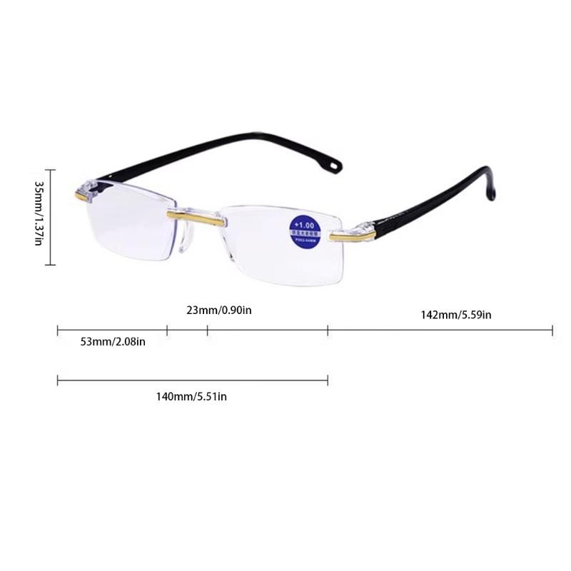 Magnifying Reading Glasses Frameless Eye Glasses For Seniors Frameless Design Lightweight Comfort
