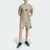 Adidas Z.N.E. Logo Comfortable Lace-Up Mid-Waist Casual Shorts Men Shorts Clay JE3077