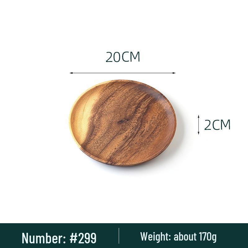 Acacia Wood Round Fruit & Snack Plate