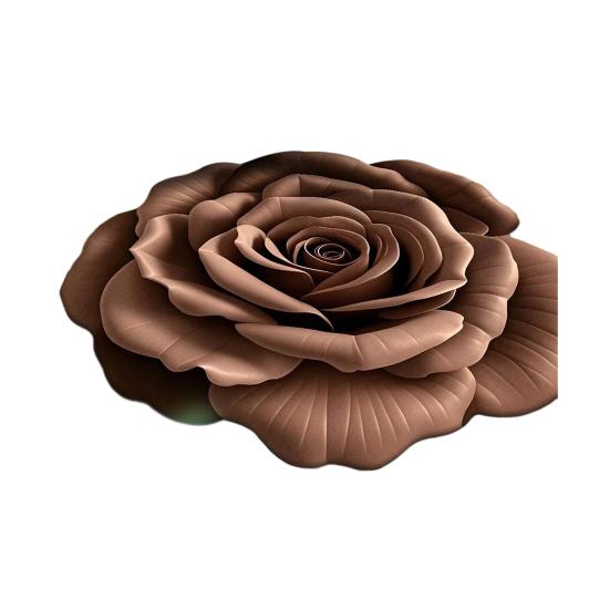 Yousheng Floor Mat Large Size Non-Slip Floral Plush Rug with 3D Visual Effect Easy Maintenance Floor Rug Living Room Bathroom Kitchen Decor