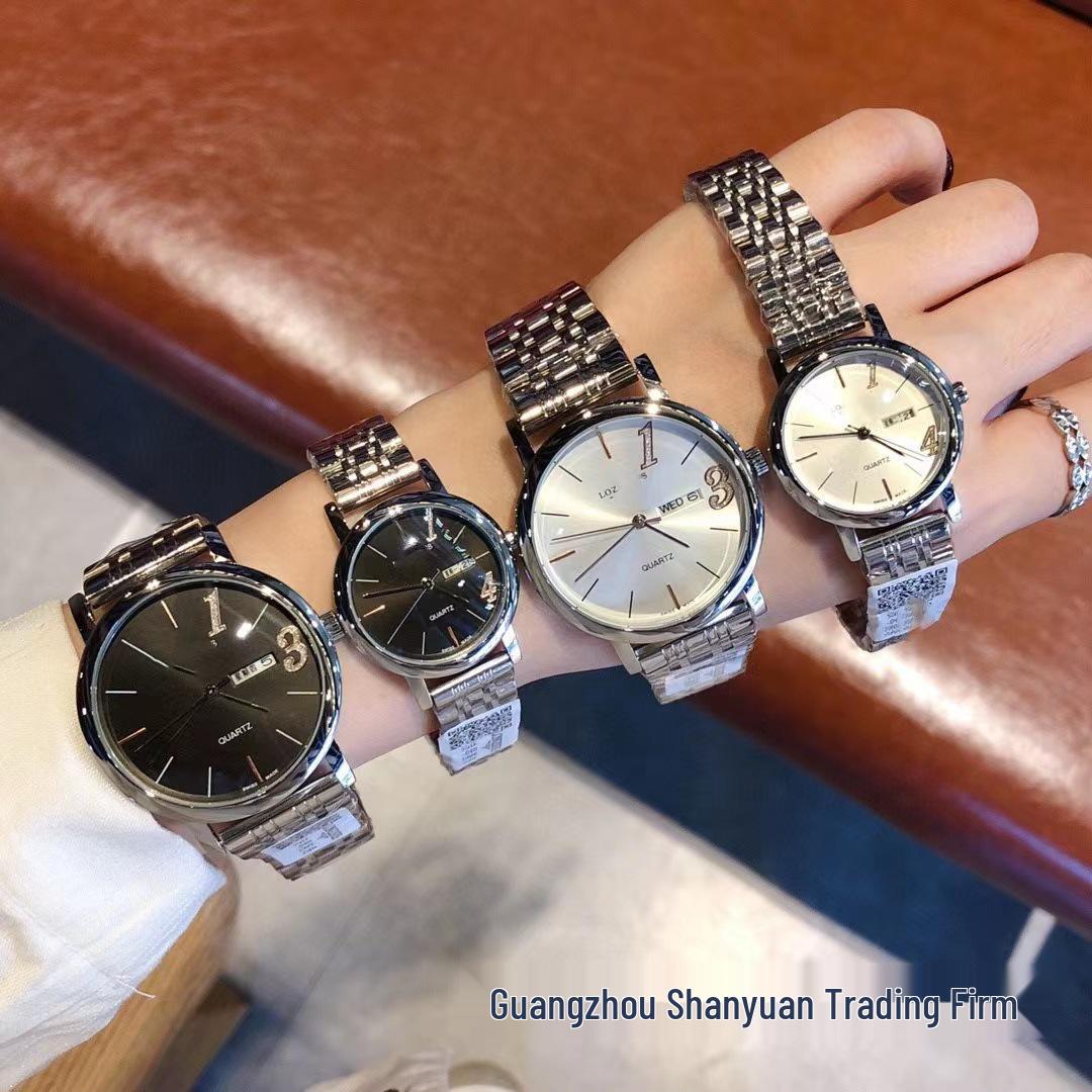 

Кварцевые часы для пары Langjia 1314 «Вечная любовь» - Мужские и женские стили Men серебро белый