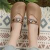 Fashion Metal Chain Black Eva Slippers Summer Beach 2025 Star Decoration Flat Heels Slip On Sandals Soft Eva Cloud Slippers Shoes