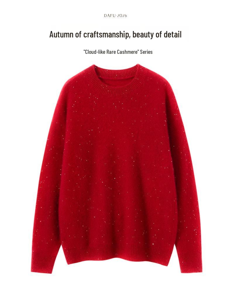 Lekasha Women's Loose Warm Cashmere Pullover Sweater