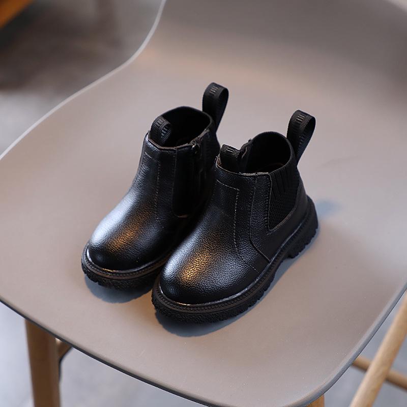 

2026 Autumn/Winter Kids Fashion: Boys & Girls Leather and Cotton Snow Short Boots 21-25 (Set of 5 pairs)
