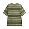 Li Ning Casual Striped Round Neck T-Shirt Men Tops Deep-Moss-Green ATSV515-6