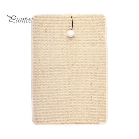 

Коврик для когтеточки для кошек, коврик для когтей из натурального сизаля с плюшевым шариком, защита для мебели, противоскользящий коврик для стен, полов, коврик для когтеточки для кошек светло-коричневого