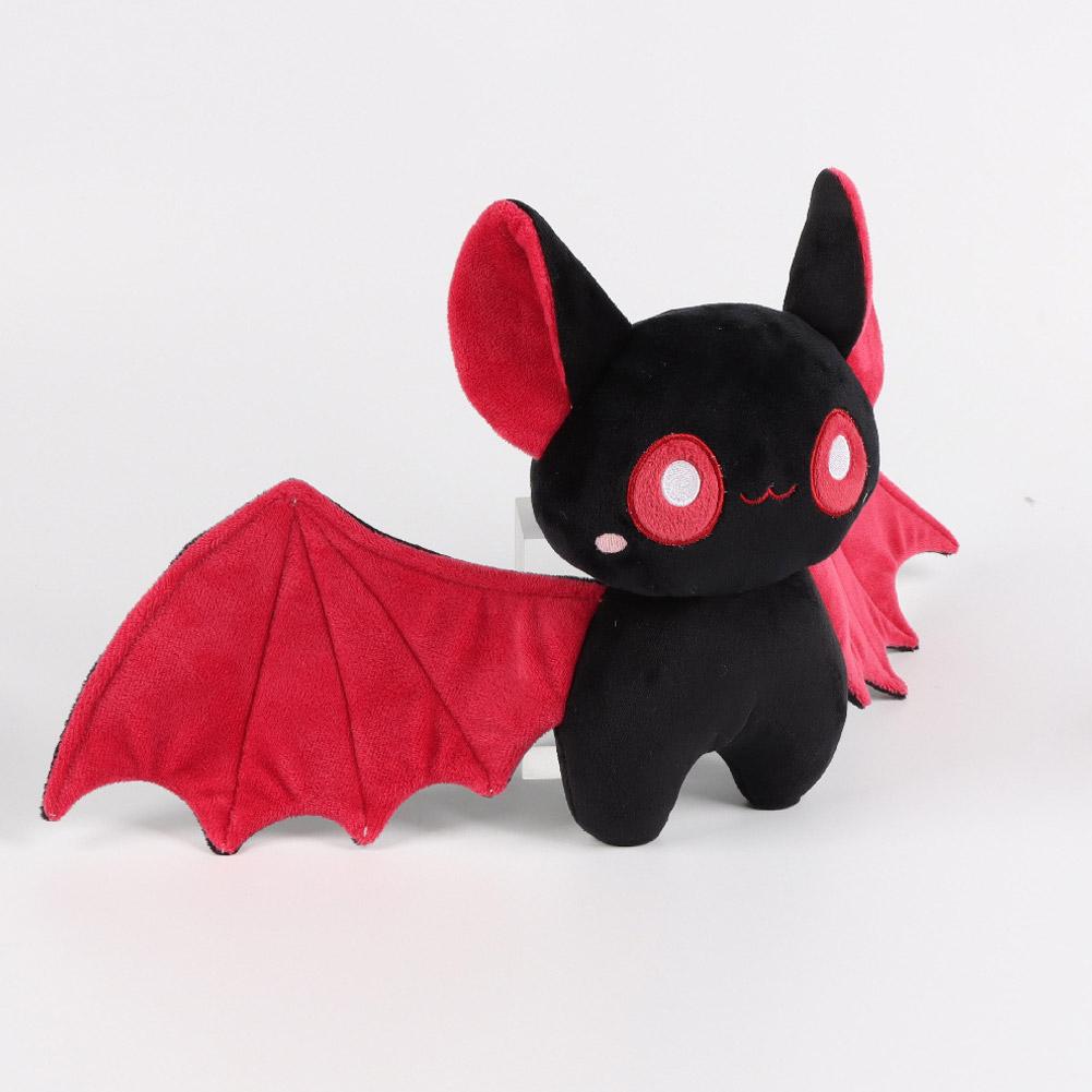 Halloween Plush Toys Funny Lovely Black Red Animal Bat Wings Plush Toys Cute Cartoon Model Doll Ornament Festival Gifts