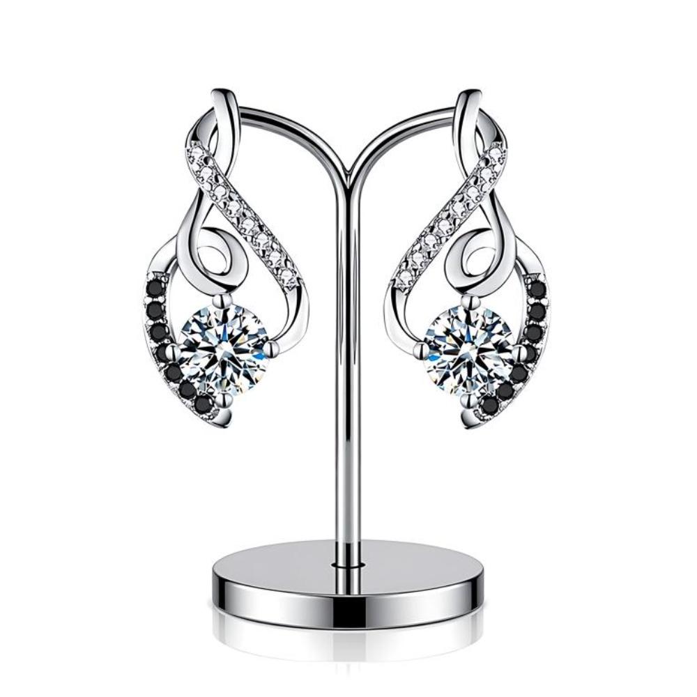 Black Awn Classic Stud Drop Earrings Square Black Stone Earrings for Women