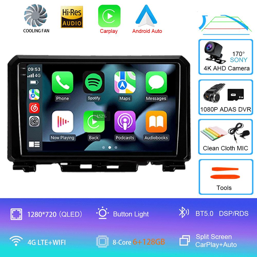 9 Inch Android 14 For Suzuki Jimny JB64 JB74 2018 - 2020 Multimedia Video Player Car Radio Stereo GPS Navigation Carplay