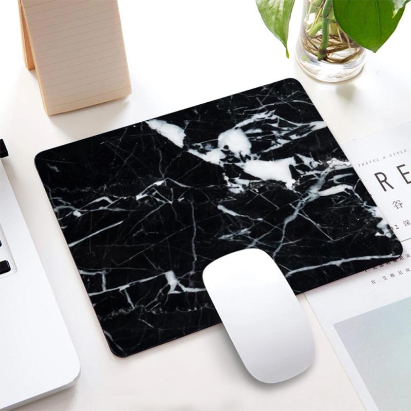 22cm*18cm*0.3cm Mouse Pad Rubber + Cloth Marble Pattern Non-slip Game Pad