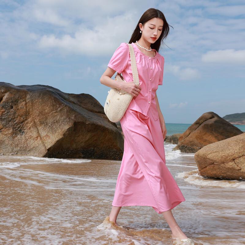 Sancai Lyocell Cotton Plus Size Cardigan & Skirt Set