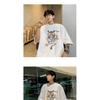 Men'S Trendy Letter Round Neck Printed Short Sleeved T-Shirt For Summer Ins Loose Casual Top