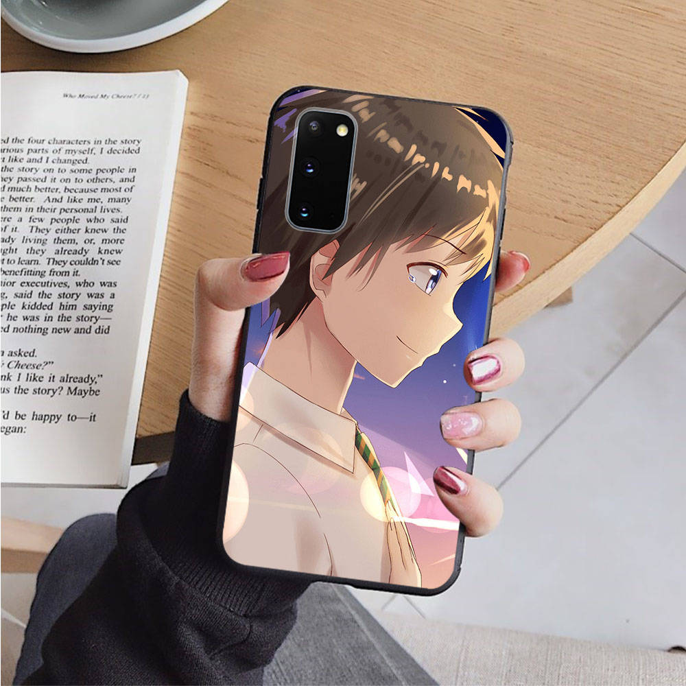 AD95 Your Name Black Case for Samsung Note 20 Lite S24 Ultra S23 S22 A05 A06 A11 A71 A15 A16 A13 A24 A25 A33 A52 A53 M55 M35 Sofe Cover