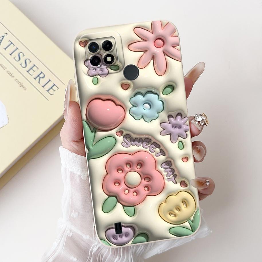 For Realme C21 RMX3201 Case Realme C25 Cover Popular Sunflower Soft Silicone Phone Case For Realme C25S C25Y C21Y C 21 C 25 Capa