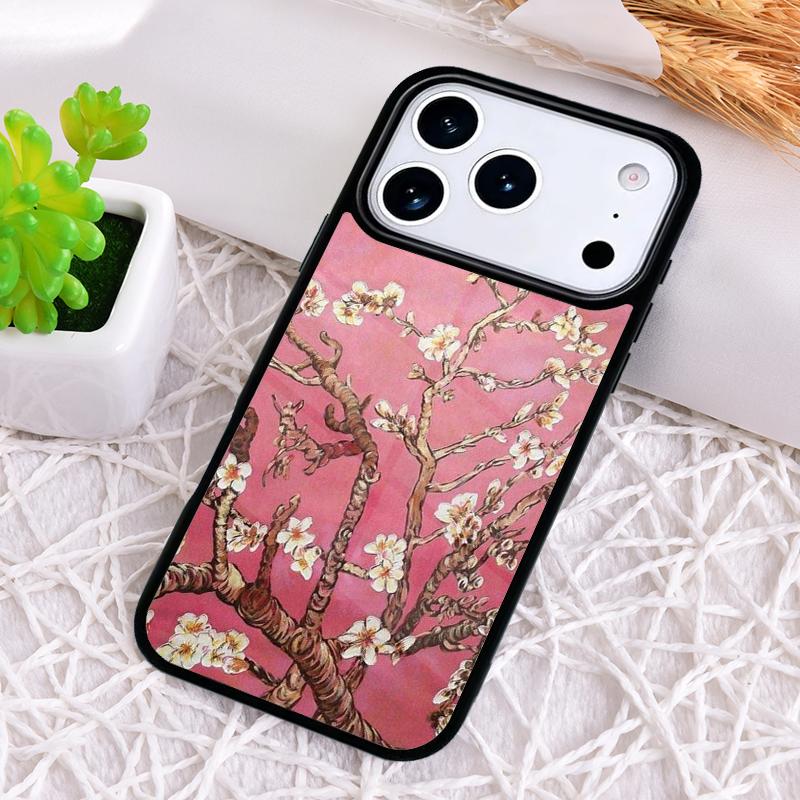 Blossoming Almond Tree Phone Case for iPhone 17 Air 16 15 11 12 14 13 Pro Max Shockproof Cover