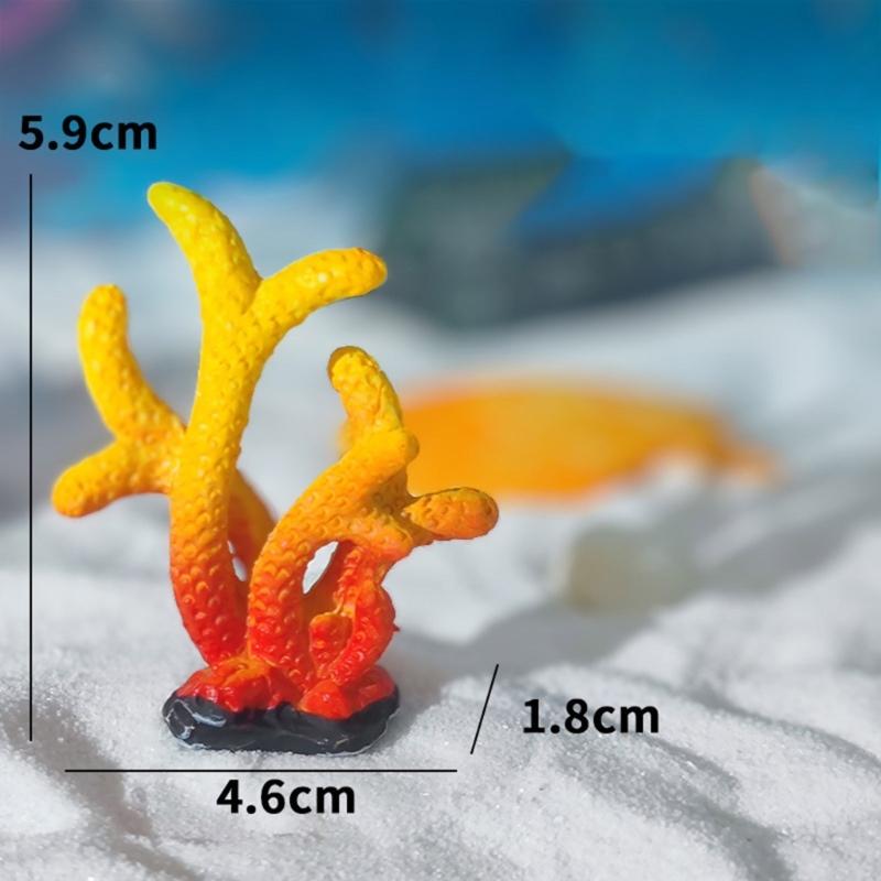 10pcs Colorful Artificial Corals Reef Decoration Simulation Corals Landscape for Bettas Fish Tanks Lovely Styles