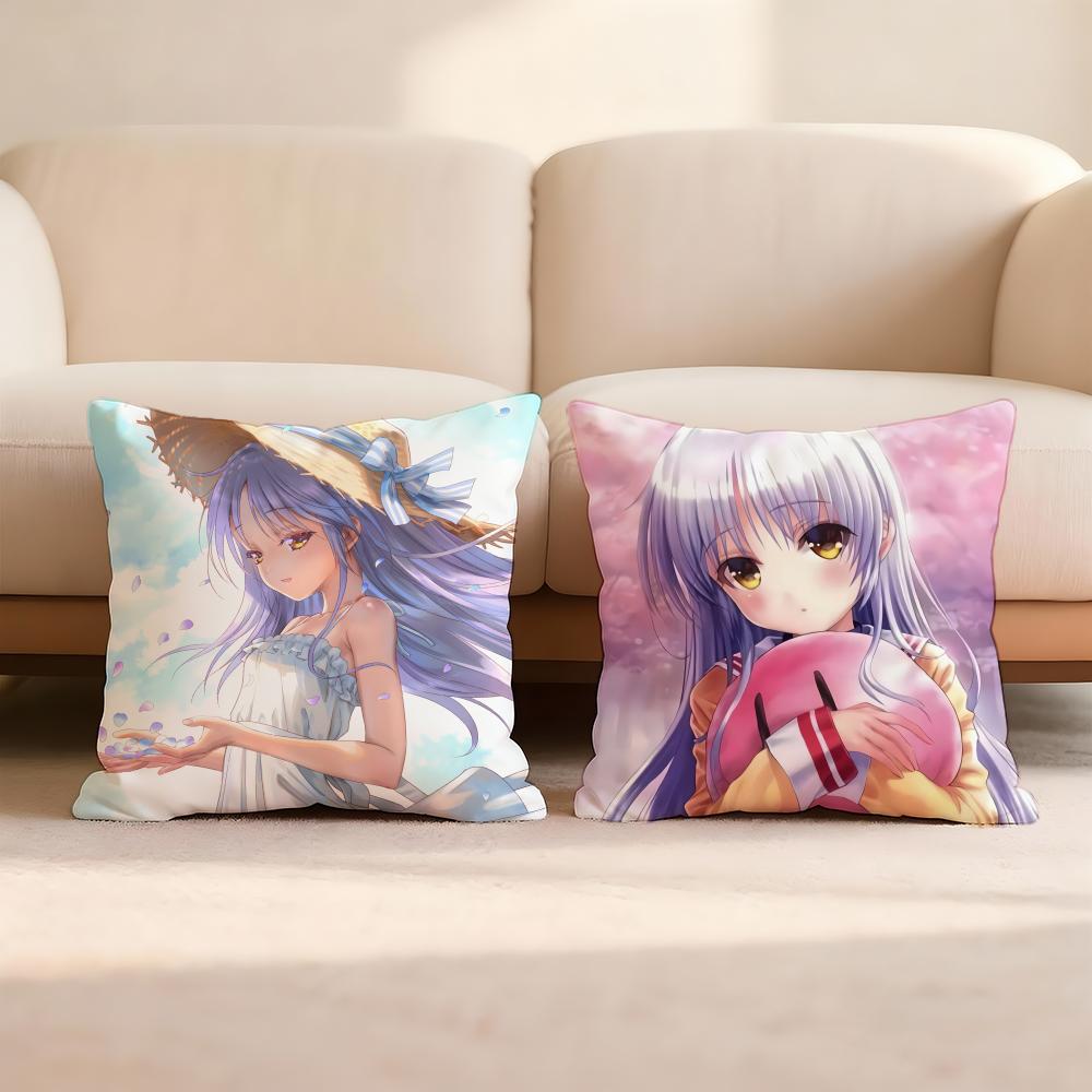 A-Angel B-Beats! Tachibana Kanade Cushion Cover Home & Car Multi-Scene Pillow Cover - Reversible, Soft & Durable for Daily Use