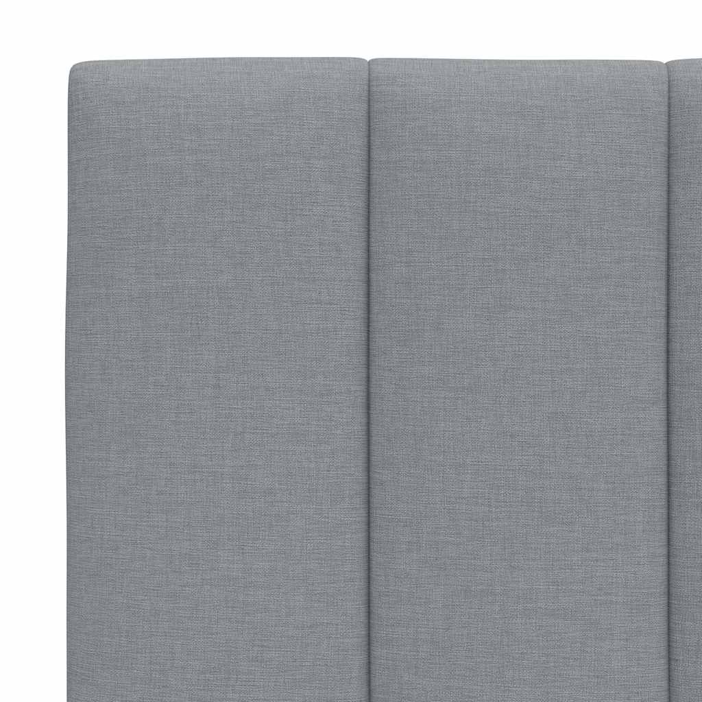 Bed Frame without Mattress  Hanko  Light Grey 140 x 200 cm Fabric