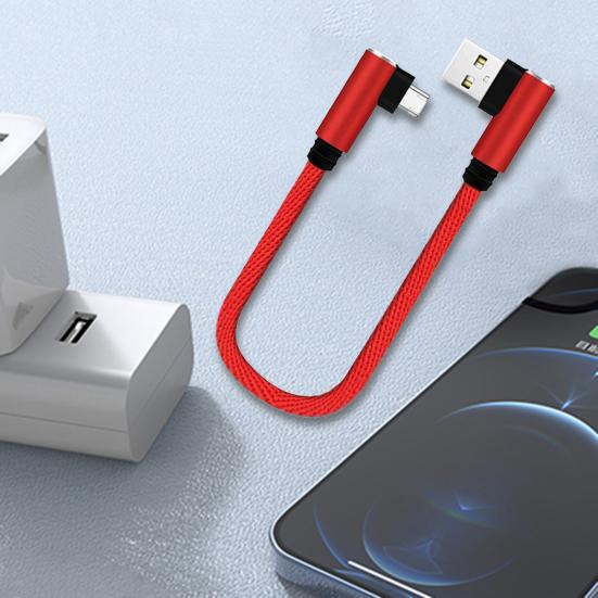 Datenkabel Stabil Doppelellbogen 90 Übertragung Kurzgrad Typ-C Schnellladekabel