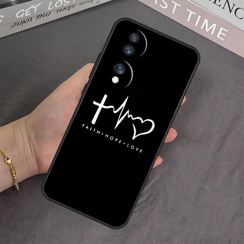 Christian Symbol Case For Honor X8b X9b X8 X9 X6a X7a X8a X9a Cover For Honor Magic 6 5 Pro 50 70 90 Lite