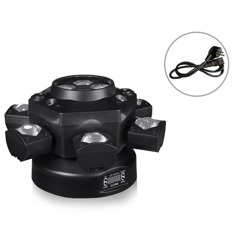 

Кімнатне Вечірнє Атмосферне Освітлення Сценічні Вогні для KTV Бару Обертова Голова Спалах EU Plug чорний