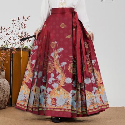 Chinese Style Horse-faced Skirt Women's Spring and Autumn High-end Suit Horse-faced Pleated Skirt Draped Hanfu Women