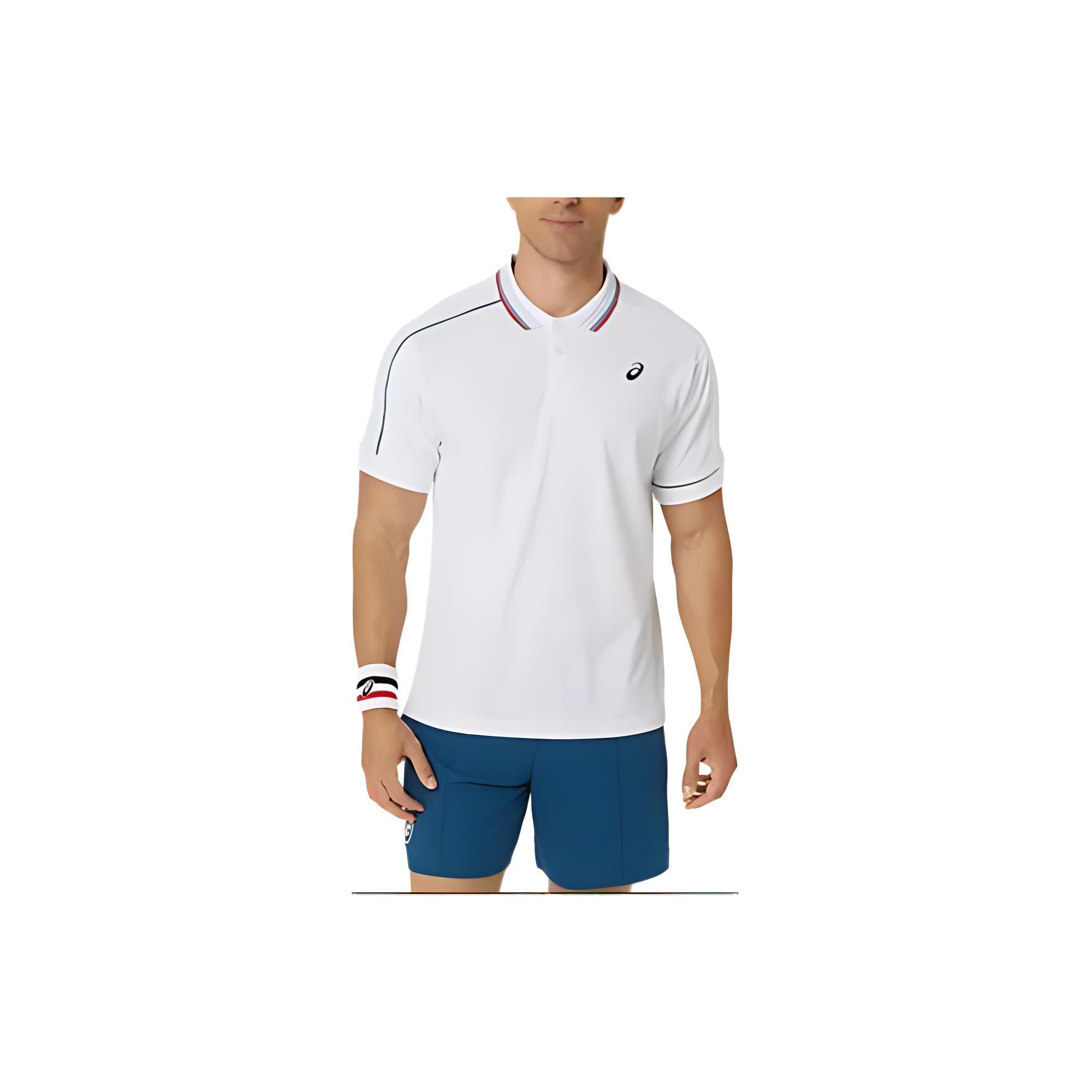 

New ASICS Polo Shirts Men s White 2041A287-100 XL