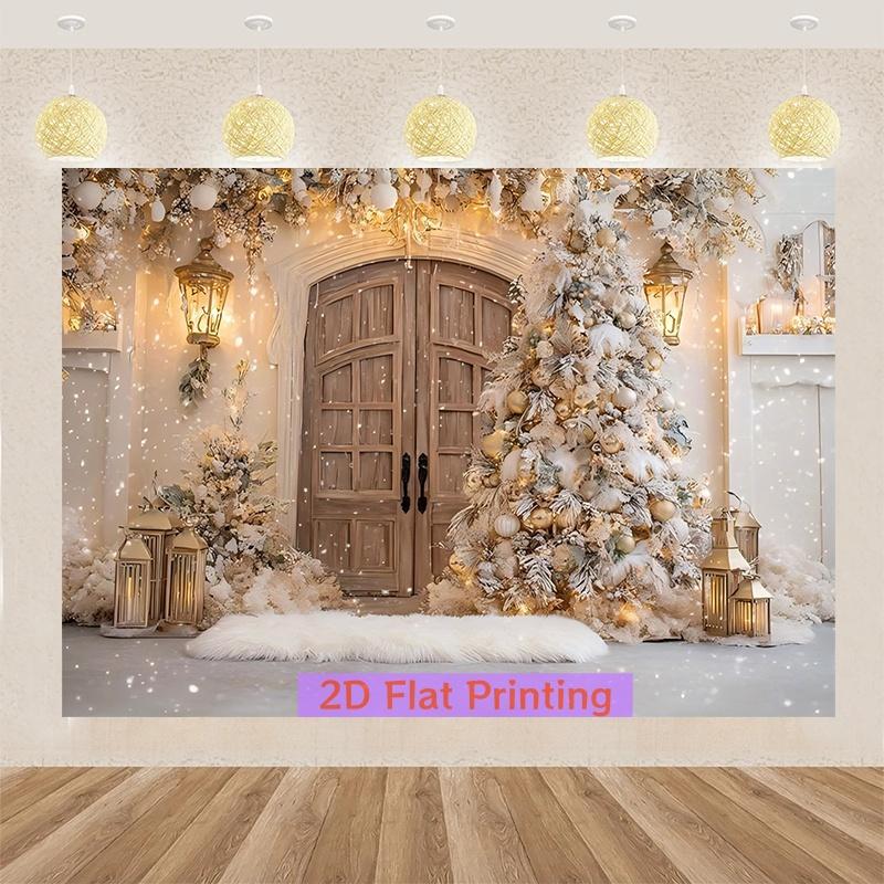 1Pcs Rustic Winter Wonderland Decoration Background Winter Backdrop Decorations For Photo Studio Photo Booth Christams Party