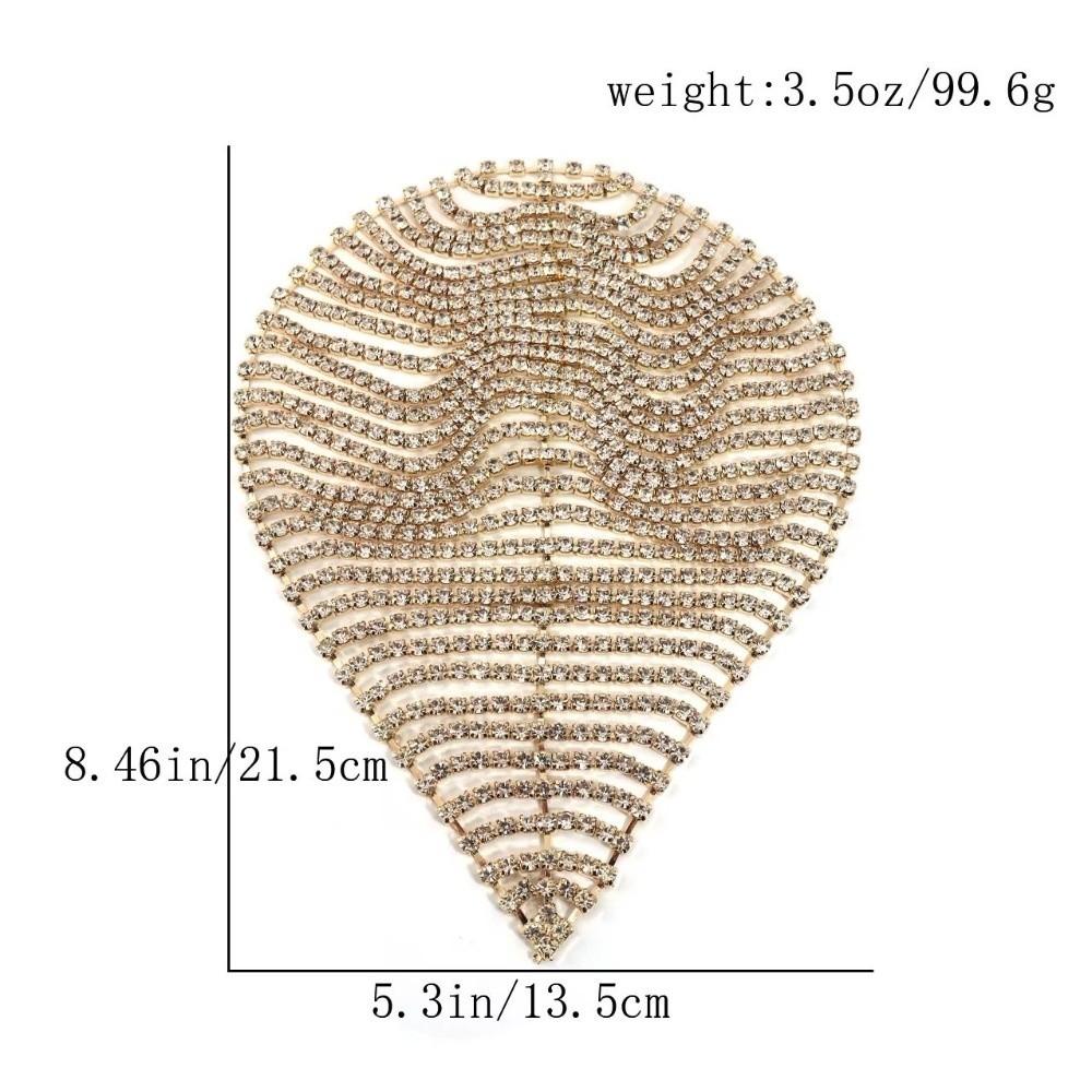 Glitter Shiny Headpiece Cap Bling Crystal Head Chain Multi-Layer Rhinestone Headband Performance