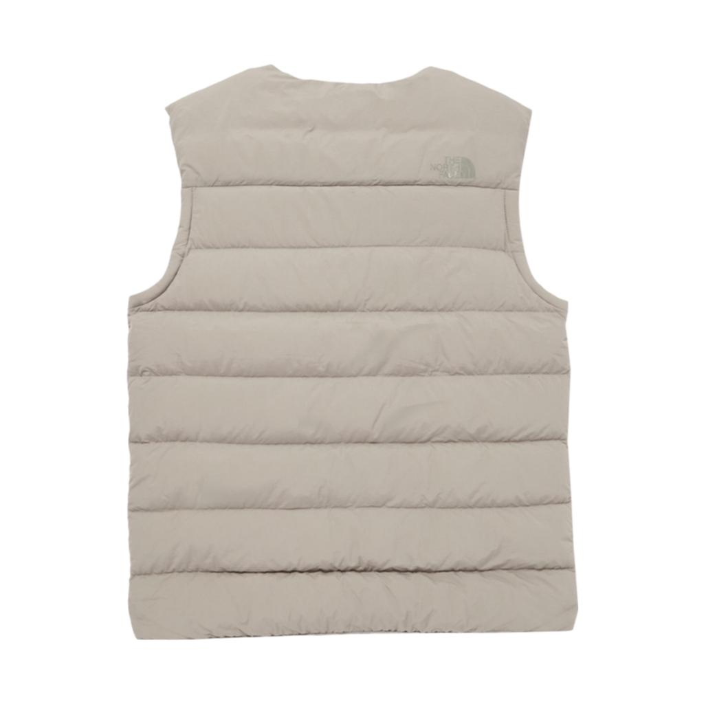 The North Face Solid Color Round Neck Zipper Sleeveless Down Vest Men Vests Beige NV1DQ53B