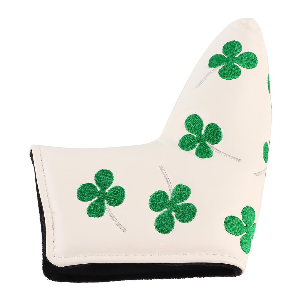 PU Putter Cover Four Leaf Headcover Accessory For Activity(black)