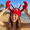 Funny Look Lobster Costume Hat Big Claw Lobster Headgear  Stage Performance