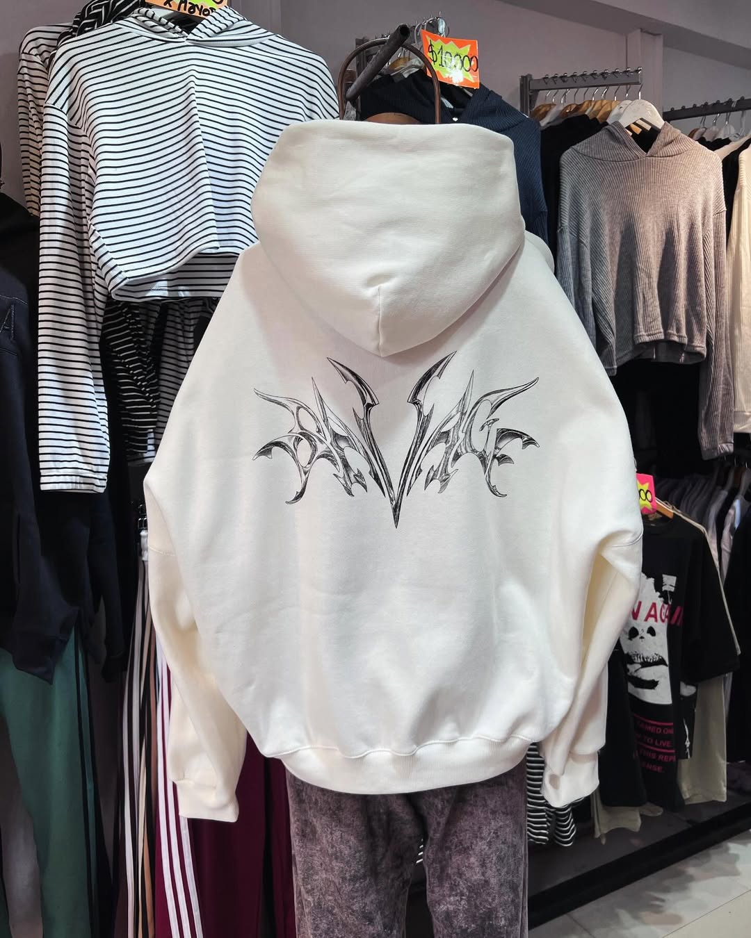 

New American Harajuku Goth Blade Pattern Print Hoodies Women s Summer Fashion Popular Sweatshirt Y2K Street Hip Hop Rap Coat 2XL