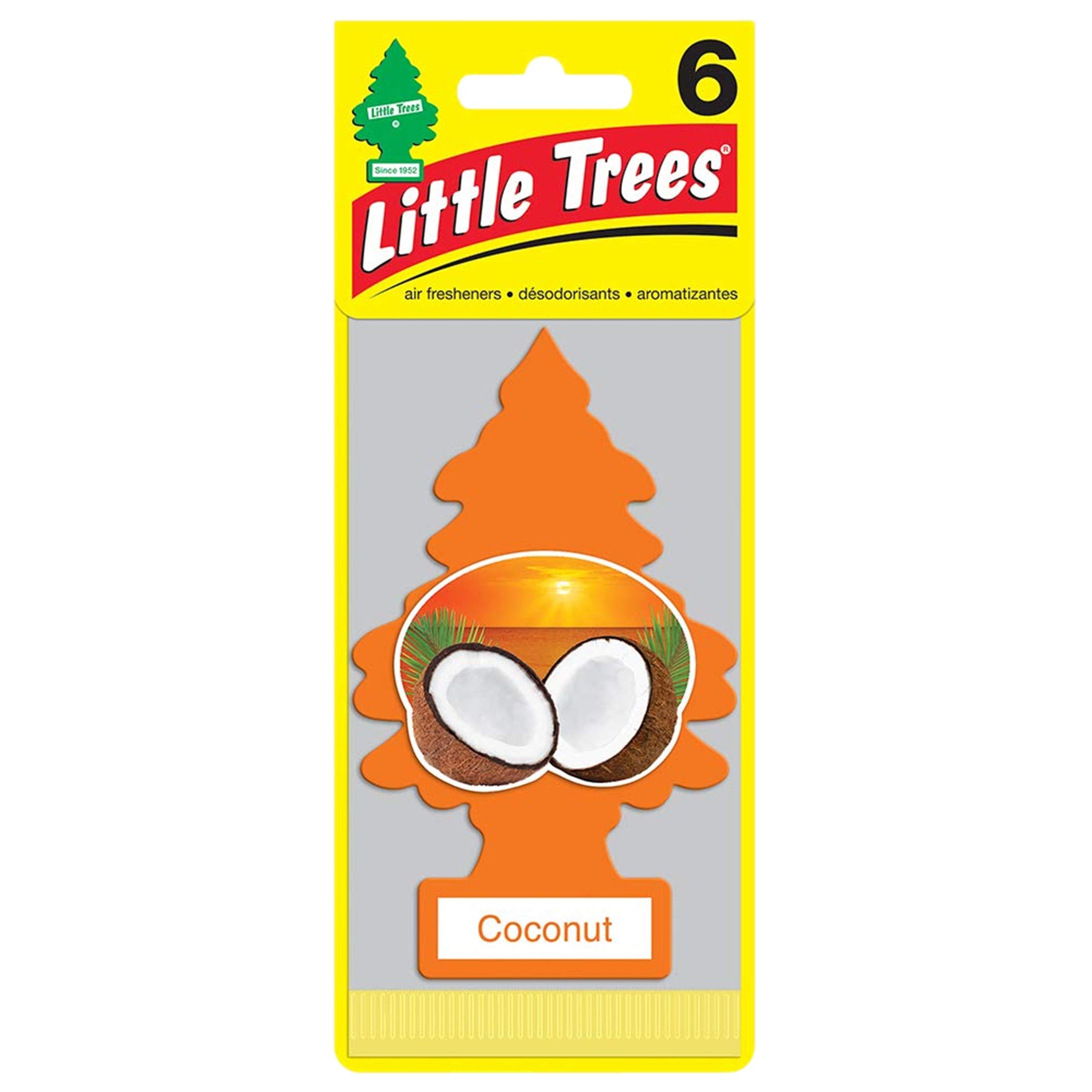 

Little Tree [Coconut 6pac] Value Set of 6! LittleTree , Set of 6 Coconut 6 pieces оранжевый
