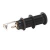 Guitar End Pin Jack Socket Threaded Metal 6.35mm for Bass Electric Guitar Output GT208 Black
