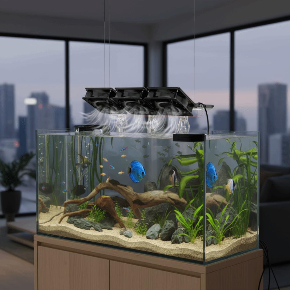 Fast Cooling Aquarium Cooling Fan Adjustable Angle Fish Tank Cooler  Planted Tank