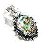 Natürliches Abalone-Muschel Edelstein 925 Sterling Silber Schmuck Anhänger 1,81" ETC-14214